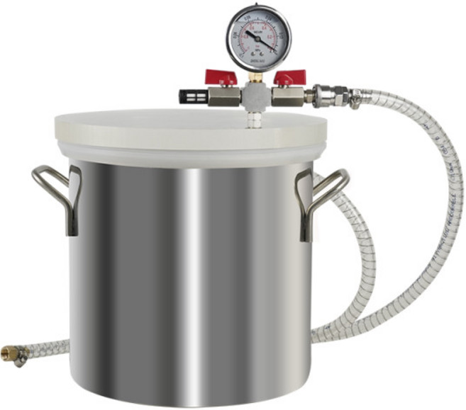 탈포기 에폭시 레진 실리콘 기포제거 진공 몰드 소형, 12L 스테인레스 스틸 25x25cm, 1개