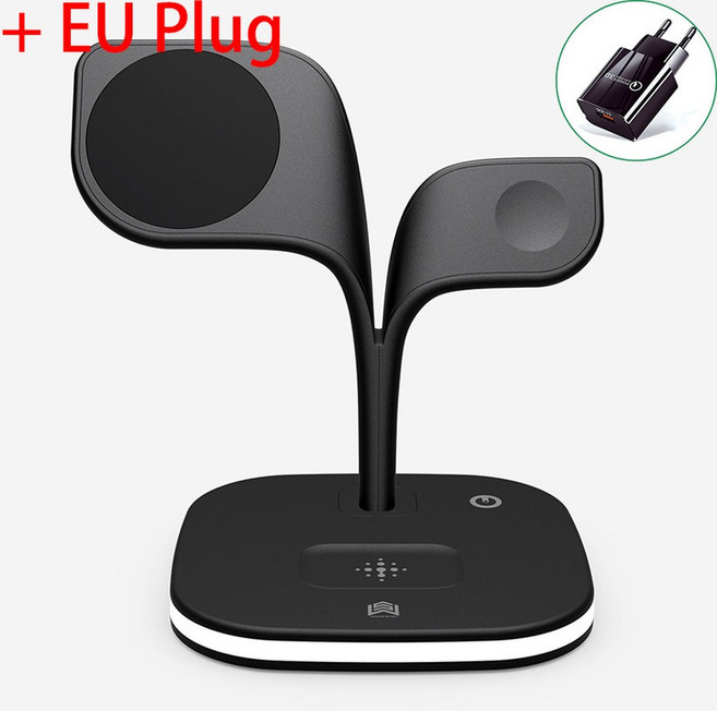 3 In 1 Wireless 12 M Max for Charger 14 13 Holder, Bla with EU, 1개