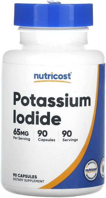 Nutricost 요오드화 칼륨 65mg 캡슐 90정, 1개 - 쿠팡