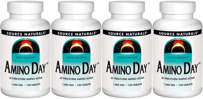 Source Naturals 소스내추럴스 아미노 데이 1000mg 테블릿, 120정, 4개, 120정 - 쿠팡