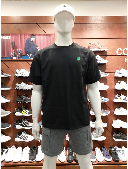 케이스위스_EETR205BK_유니 등판로고 면반팔티