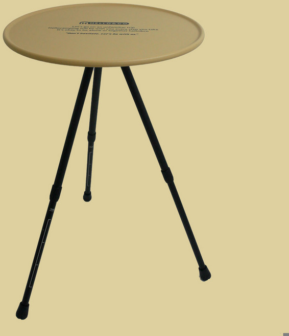 헬로앤코 캠핑 원형 사이드 테이블 전용가방+메쉬망, 캠핑 사이드 테이블_탄