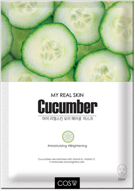 코스더블유 마이리얼스킨 마스크팩 오이, 30매, 1개