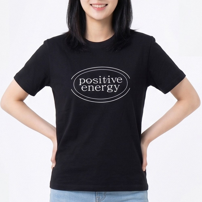 니드오브 여성용 탄탄한 면 프린팅 반팔 티셔츠