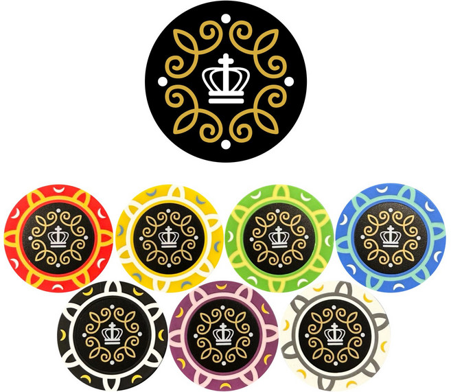 홀덤칩 스티커 카지노칩, 1개, 1,000장(칩 500개 분량)