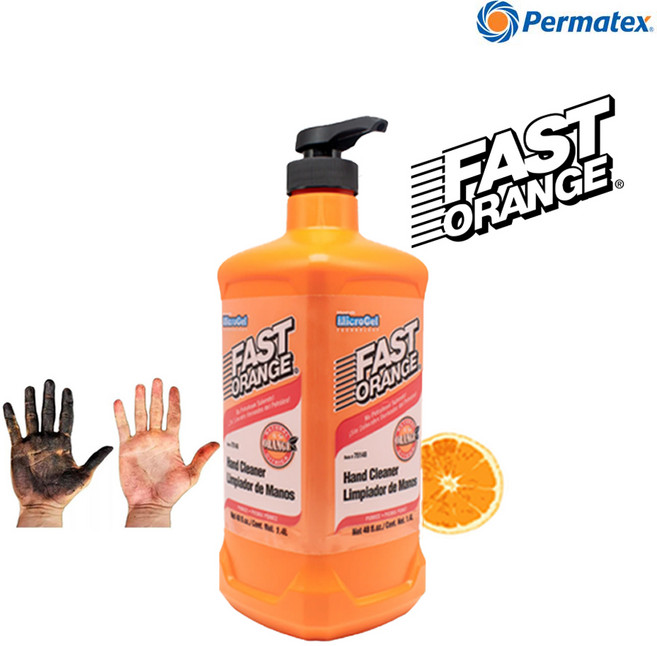 퍼마텍스 패스트 오렌지 알갱이 핸드클리너 1.4L 산업용 기름때 그리스 손 세정제