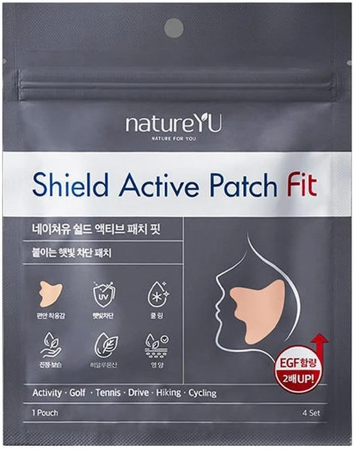 네이처유 자외선 차단 쉴드 액티브 패치 피부 저자극 골프 패치 4팩, 4개 - 쿠팡