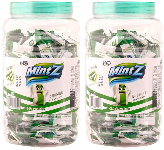 민트지 듀오민트 상쾌한 츄잉캔디, 2개, 440g