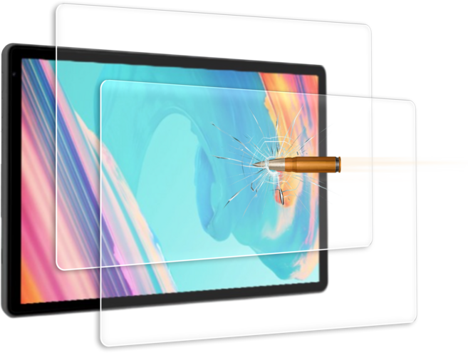 C108 10.1인치 액정강화 9H 방탄유리 필름 2매