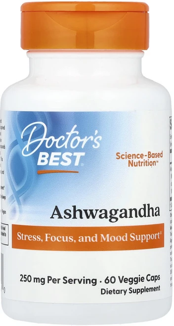 Doctor's Best Sensoril 함유 아슈와간다 125mg 베지 캡슐 60정, DoctorsBestSensoril함유아슈와간다125m, 1개 - 쿠팡