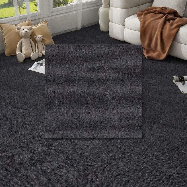 베라스코 미끄럼방지 타일 카페트 30 x 30cm, 다크그레이, 10개