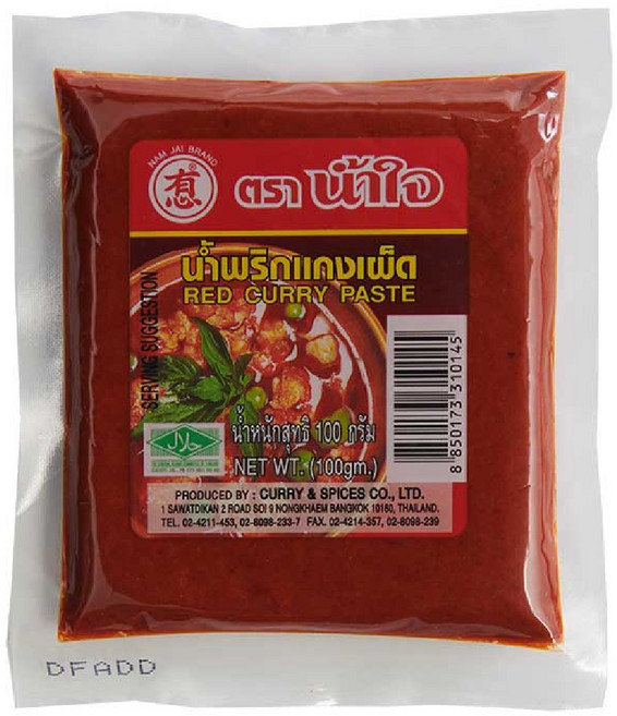 태국 커리 페이스트 Thai curry paste 페이스트 worldfood Red Curry Paste, 100g, 1개