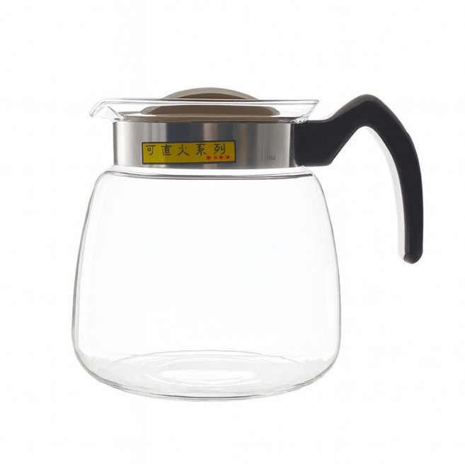 GlassKing FH-008 耐熱直火壺, 透明色, 1個, 2000ml