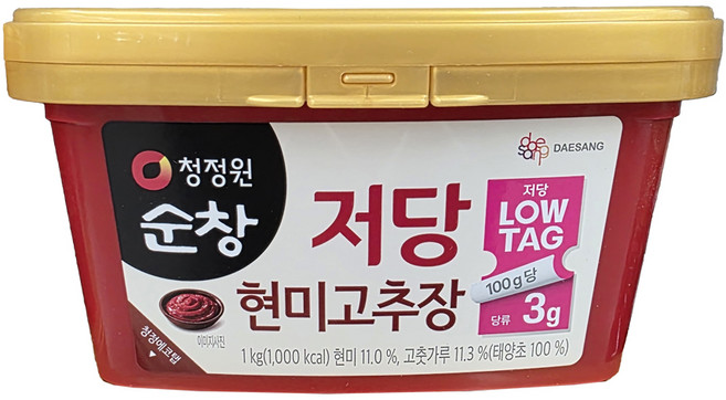 청정원대상 순창 저당 현미 고추장 1kg (8801052127552)