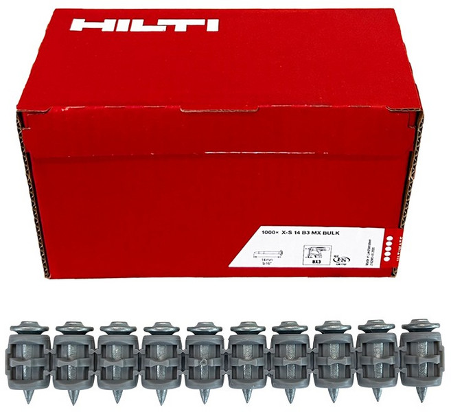 HILTI 힐티 BX3 전용 노가스핀 X-S X-C B3 MX 14MM(빔용 1000발), 1개