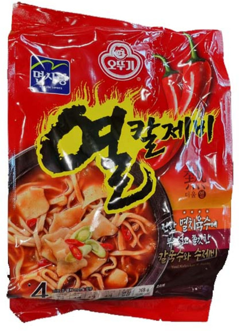 트레이더스 오뚜기 열칼제비 768g 얼큰 쫀득 수제비 칼국수 아이스박스+아이스팩 무료, 768g × 1개, 1개