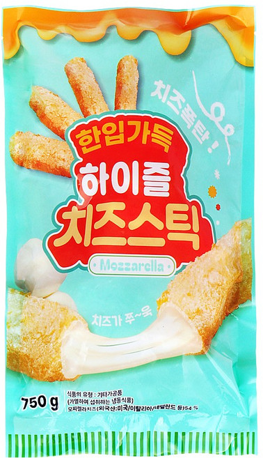 푸드올마켓_ 하이즐 치즈스틱 750g(25gx30ea) /냉동, 750g, 1개