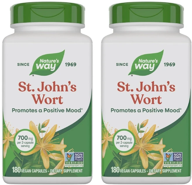 Nature's Way 세인트 존스 워트 허브 캡슐, 180정, 2개 - 쿠팡