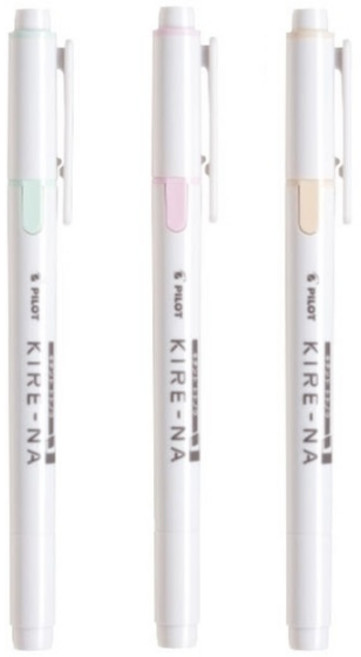 더주니 키레나 트윈 형광펜 베이직 페일 파스텔 컬러 3종 세트, 1개, 페일그린+페일핑크+페일오렌지