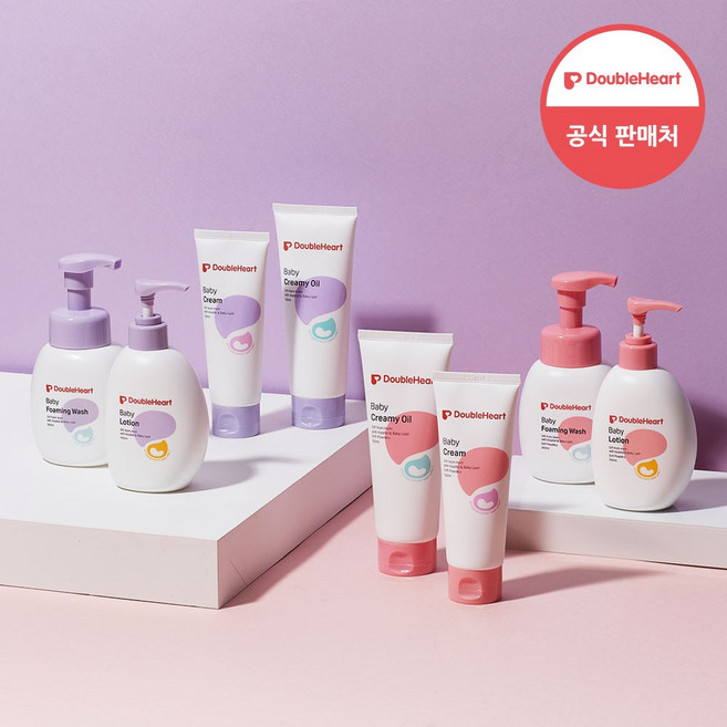 더블하트 유아용 스킨케어 로션 크림+손수건증정, 250ml, 1개