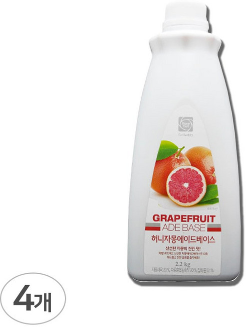 대상 로즈버드 허니자몽에이드 베이스, 2.2kg, 4개