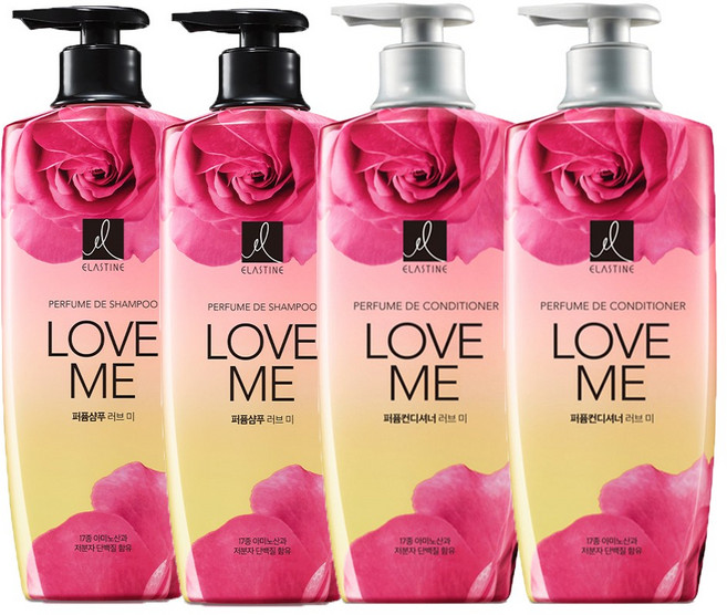 엘라스틴 퍼퓸 러브미 샴푸600ml+컨디셔너600ml, 2개, 600ml