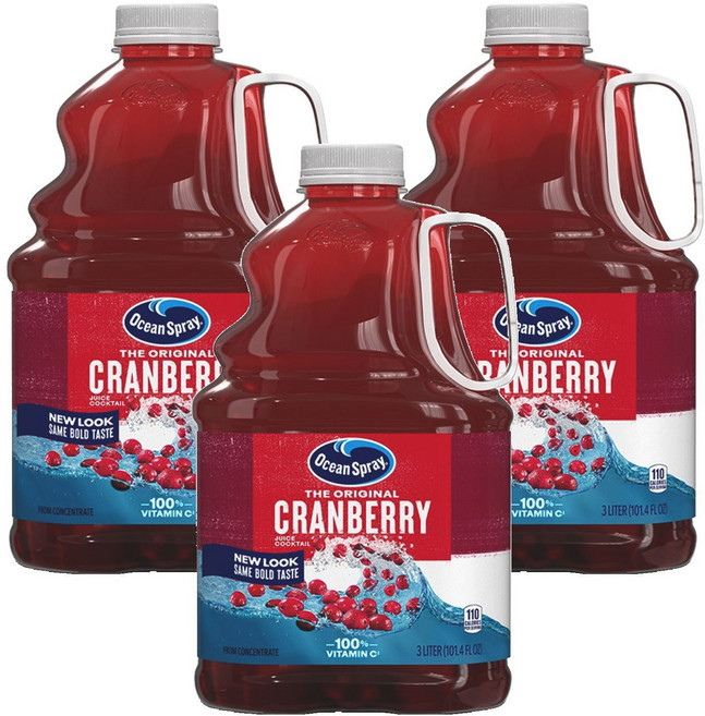 오션스프레이 크랜베리 주스, 3L, 3개