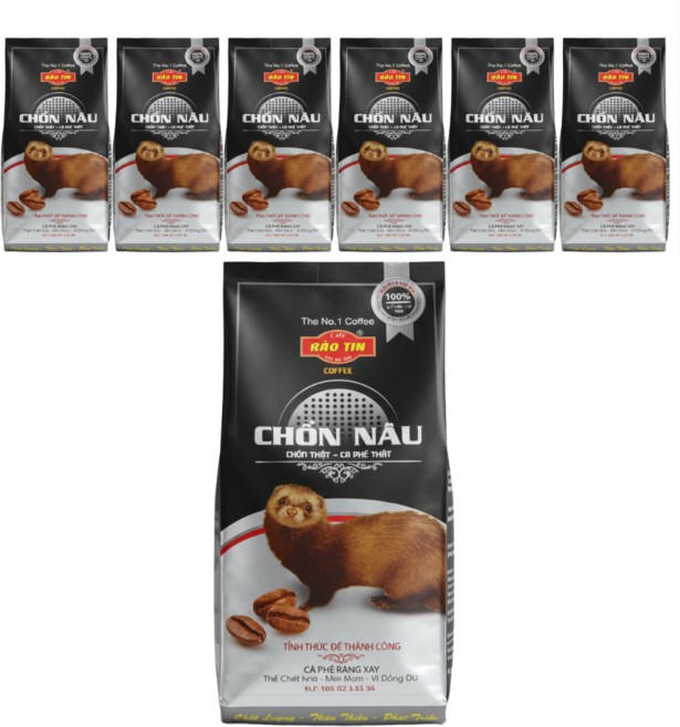 베트남 Bao Tin 족제비 커피 분쇄형 ca phe chon, 7개, 500g, 핸드드립