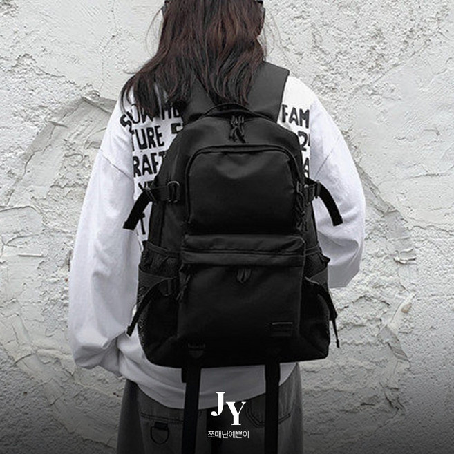 쪼예 캐주얼 기능성 생활방수 대용량 백팩 여행용 데일리 학생 백팩 가방