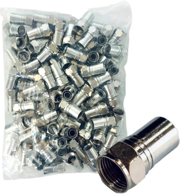 RG6 5C 동축 커넥터 방수 CATV 안테나 콘넥타 1봉단위 100개입