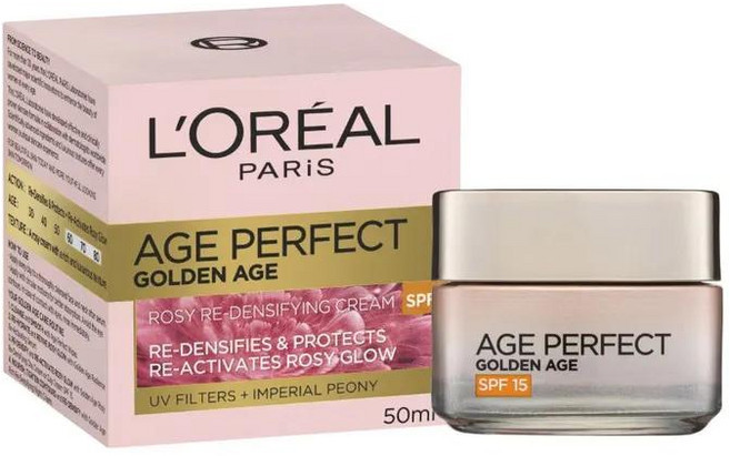 LOreal 로레알 파리 에이지 퍼픽트 골든 에이지 로지 Re Densifying 크림 SPF 15 50ml, 1개