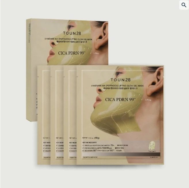 [Toun28] 톤28 해남 404 펩타시카 리프팅 글로우 겔 마스크, 46gx4개입, 1개 - 쿠팡