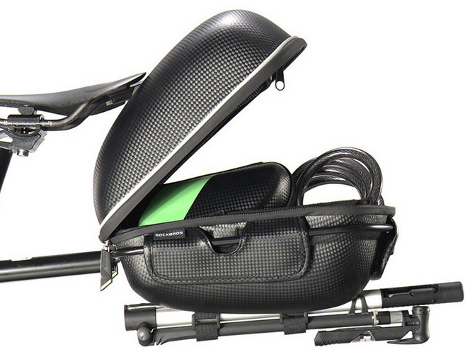 락브로스 하드쉘 대용량 짐받이 가방 F2-1BK, 블랙, 1개