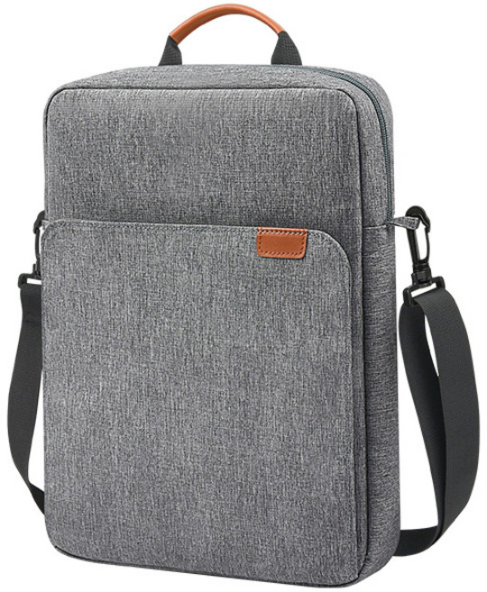 주니로와 초경량 휴대용 아이패드 파우치 노트북 태블릿 숄더 크로스 가방, 그레이