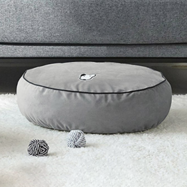 Pet Park 쁘리엘르 원스 극세사 강아지 방석 솜포함, 그레이, 1개