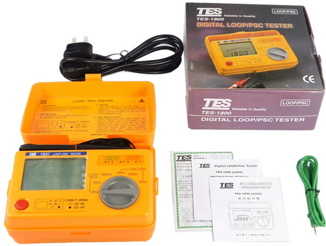 TES-1800 디지털 루프/PSC 테스터 미터 루프, 01 TES 1800