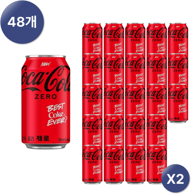 코카콜라 제로 CAN 350ml 48개(2X24입)