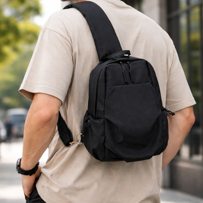 트리본엑스 생활방수 분리수납 가벼운 슬링백 크로스백