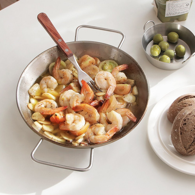 국산 심플리 양손 스텐팬 9size 택1 / 빠에야팬 인덕션팬, 1호(18cm)