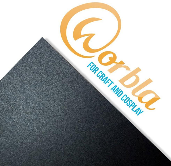 Worbla 블랙 미니 스트립 6.4cm x 25.4cm(2.5인치 x 10인치) - 소규모 프로젝트 팔찌 및 트림에 적합 - 열가소성 수지, Worbla 블랙 미니 스트립 6.4cm x 25.4c