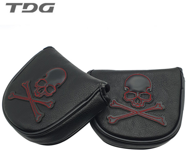 [티디지] Death skull 데스스컬 골프 헤드 커버 퍼터 말렛, 단품, 1개