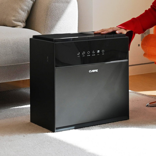 쿠오레 자연 기화식 대용량 가습기 세라믹 자연증발 공기청정 가정용 CHD-E15B/W, 블랙, CHD-E15B