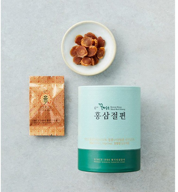 김정환홍삼 6년근 꿀먹은 홍삼절편, 2개, 90g