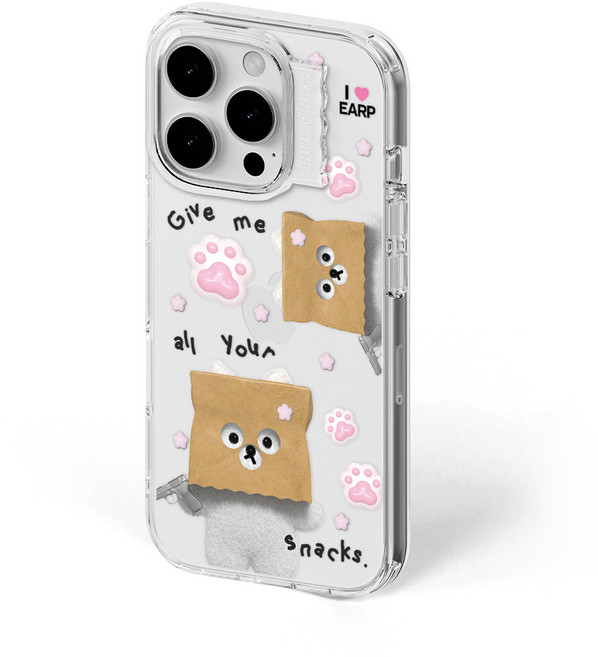 어프어프 웨이브라벨 카메라 측면 보호 CLEAR 투명 맥세이프 휴대폰 케이스