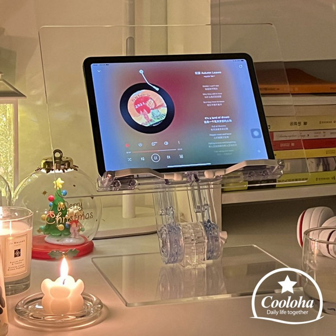 투명 아크릴 각도조절 휴대용 책받침대 독서대 책거치대 북스탠드 아이패드거치대