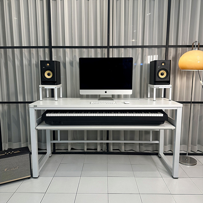 누스 미디데스크 LK SERIES 미디책상 피아노책상 건반 작곡 테이블, WHITE_화이트