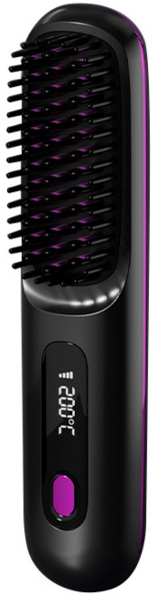 빗 고데기 무선 헤어 스타일러 매직기 충전식 매직빗, 블랙