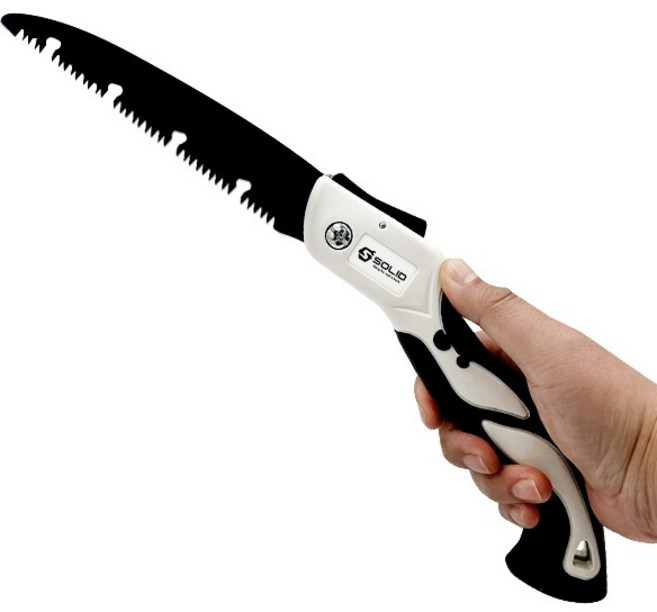 솔리드 접톱 접이식톱 미니 전지톱 쇠톱 실톱 줄톱 목공용 나무 가지치기 SOL-S180, 1개