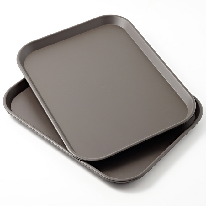 와이제이 논슬립 사각쟁반 국산제품, 10개, 브라운