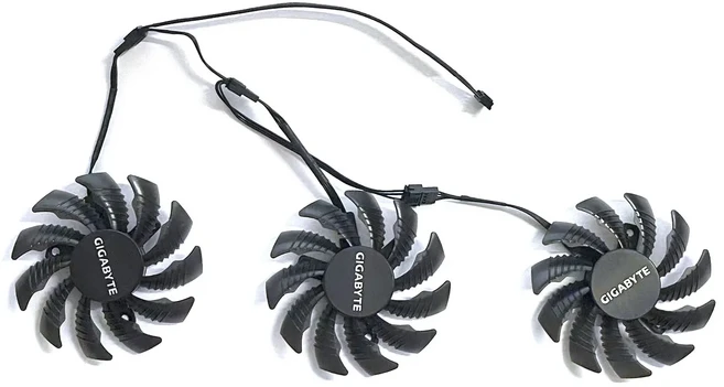1SET PLD08010S12HH RX 6600 XT GPU 팬 기가바이트 RX 6700 XT RX 6600 XT RX 6600 RX 6500 XT GAMING OC, 하나, 1개, 02 3 FAN